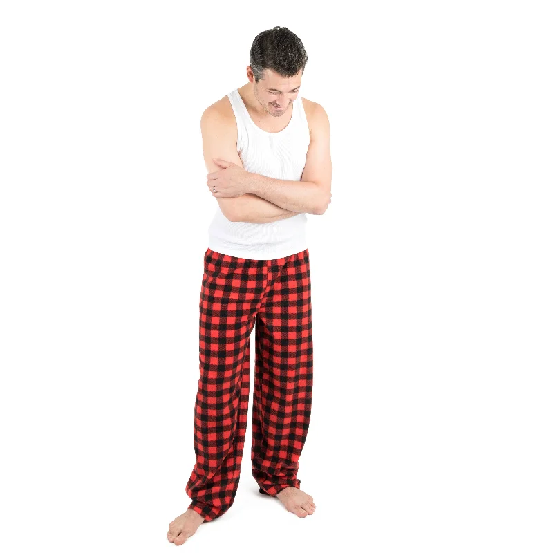 Large / plaid black & red