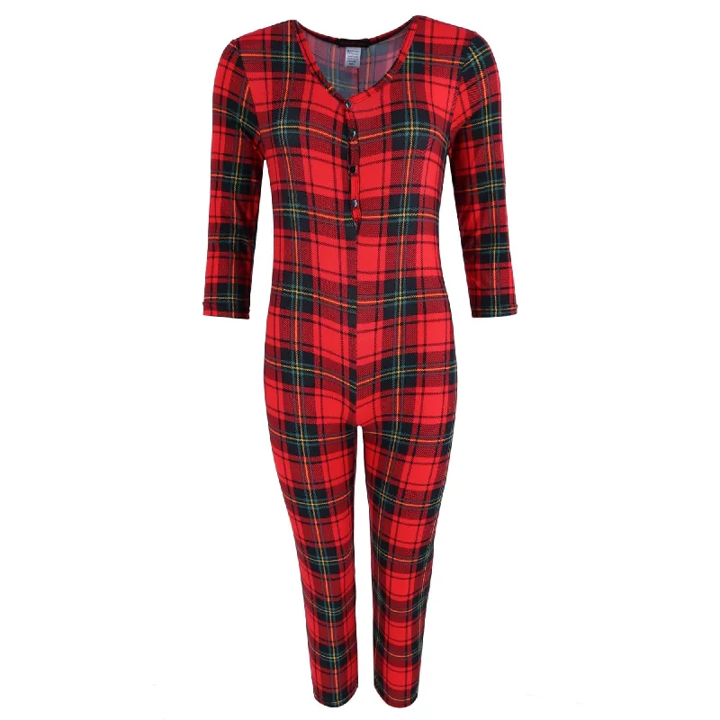 Grumpy & Gorgeous Girl's Plaid Pajama Onesie