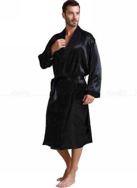 Sleepwear-Men's Nightgown, Silk